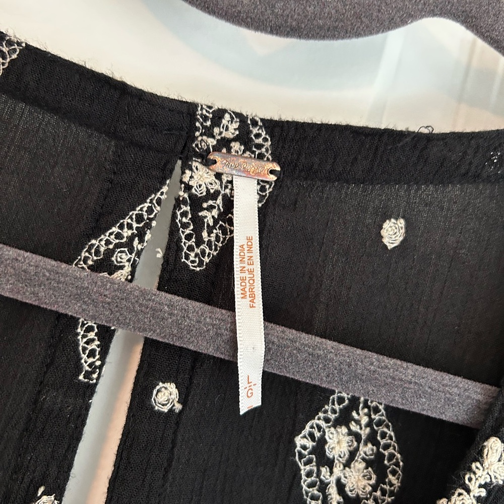 Free People Black Tunic with White Accents - Picture 8 of 10